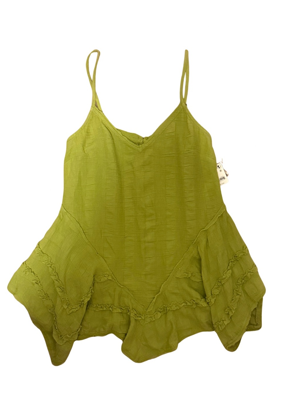 Free People TYLA Tunic Colour Palma - Pear Green Cotton/Linen Blend